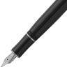 Перьевая ручка Kaweco DIA Chrome черно-серебряная глянцевая с синим картриджем в футляре купить в магазине брендовой канцелярии Скетчинг ПРО с доставкой по РФ и СНГ