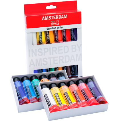 Набор акриловых красок Amsterdam Standard Series 12 цветов в тубах 20 мл
