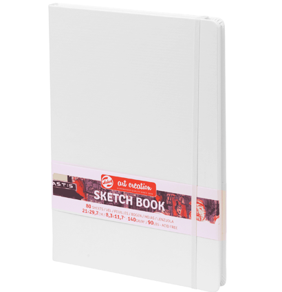Скетчбук белый для зарисовок Art Creation Sketchbook Royal Talens с резинкой А4 / 80 листов / 140 гм