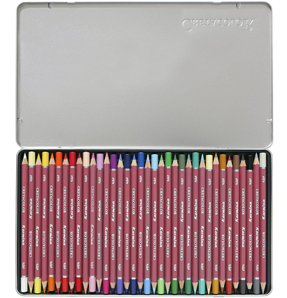 Набор цветных карандашей Cretacolor Karmina 36 цветов в металлическом футляре