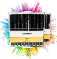 FINECOLOUR BRUSH MINI 60 маркеров "Расширенный" набор в кейсах