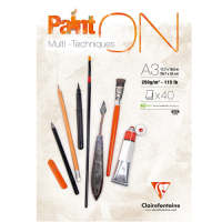 Альбом для смешанных техник Paint'On ClaireFontaine белая бумага А3 / 40 листов / 250 гм