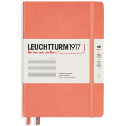 Записная книжка Leuchtturm «Medium» A5 нелинованная персиковая 251 стр.