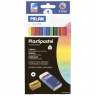 Набор цветных карандашей MILAN Plastipastel 12 цветов с точилкой и ластиком