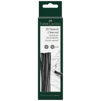 Уголь художественный натуральный Faber-Castell 20 штук 3-6 мм