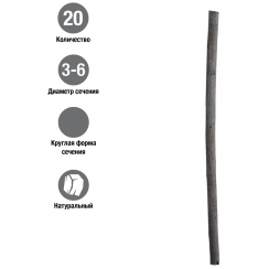 Уголь художественный натуральный Faber-Castell 20 штук 3-6 мм