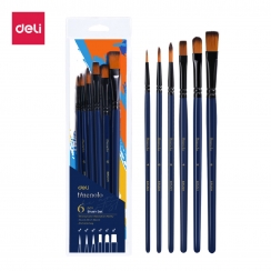 Набор кистей Finenolo мягкая синтетика 6 шт круглые №4 / 6 / 8, плоские №4 / 8, овальная №6