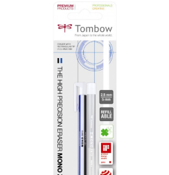 Комплект Tombow Mono Zero Eraser ластик-ручка + сменные ластики 2 шт (прямоугольный ластик)
