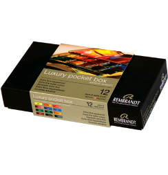 Акварель Rembrandt Water Colour Pocket Box Royal Talens набор 12 цветов в кейсе с кистью