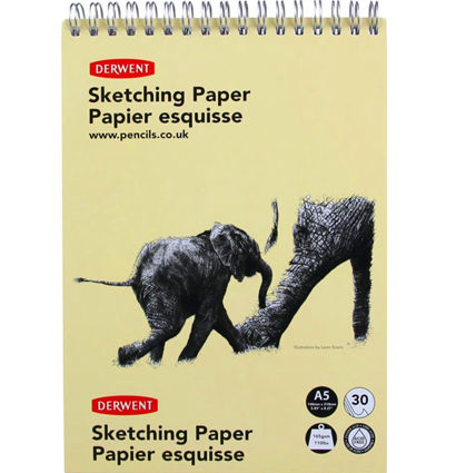 Альбом на пружине для графики Derwent Sketching Paper А5 / 30 листов / 165 гм