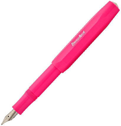 Перьевая ручка Kaweco Skyline Sport розовая в пластиковом корпусе корпусе с синим картриджем