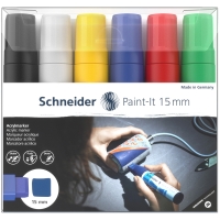 Набор 6 маркеров акриловых Schneider "Paint-it 330" 15 мм