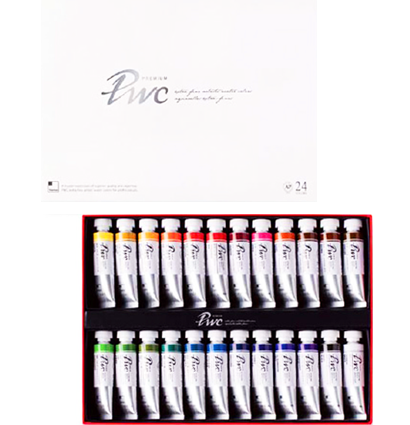 Набор акварельных красок Premium PWC ShinHanart 24 цвета в тубах 15 мл
