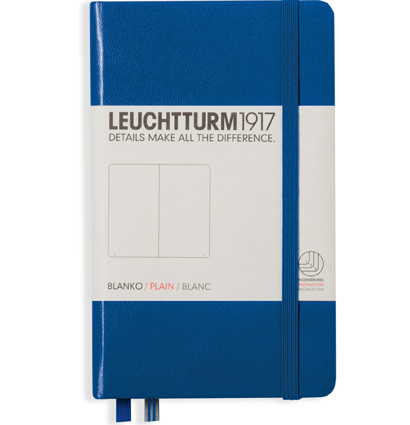 Записная книжка Leuchtturm «Pocket» A6 нелинованная нордический синий 187 стр.