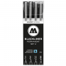 Набор черных линеров Molotow BLACKLINER set 2 4 штуки