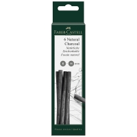 Уголь художественный натуральный Faber-Castell 6 штук 6-11 мм