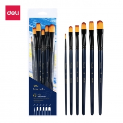 Набор кистей Finenolo мягкая синтетика 6 шт круглая №2, плоские №6 / 8, овальные №6 / 8 / 10