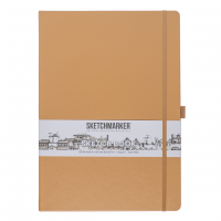 Скетчбук Sketchmarker капучино с твердой обложкой А4 / 80 листов / 140 гм