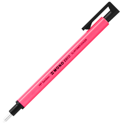 Ластик-ручка Tombow Mono Zero Eraser неоново-розовая (круглый ластик)