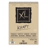 Альбом Canson XL Kraft с коричневой бумагой для графики А4 / 60 листов / 90 гм