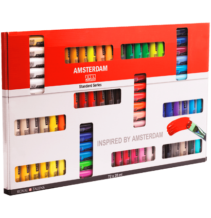 Набор акриловых красок Amsterdam Standard Series 72 цвета в тубах 20 мл