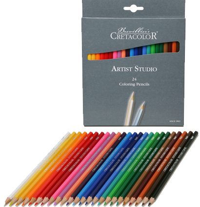 Цветные карандаши Cretacolor Studio Line набор 24 цвета в картонной упаковке