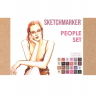 Набор маркеров для скетчей Sketchmarker "People Set" 24 цвета, 6 линеров, альбом купить в магазине маркеров Скетчинг ПРО с доставкой по всему миру