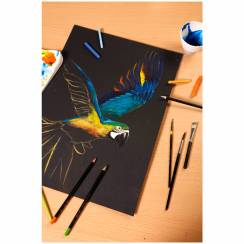 Альбом для смешанных техник Paint'On ClaireFontaine черная бумага А3 / 20 листов / 250 гм