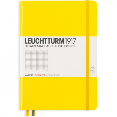 Записная книжка Leuchtturm «Medium» A5 в клетку лимонная 251 стр.
