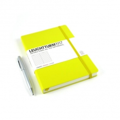 Записная книжка Leuchtturm «Medium» A5 в клетку лимонная 251 стр.