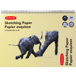 Альбом на пружине для графики Derwent Sketching Paper А3 / 30 листов / 165 гм