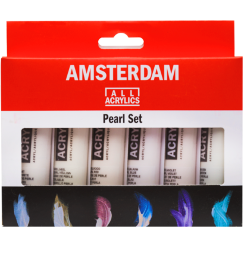 Набор акриловых красок Amsterdam Standard Series Pearl Set 6 цветов в тубах 20 мл