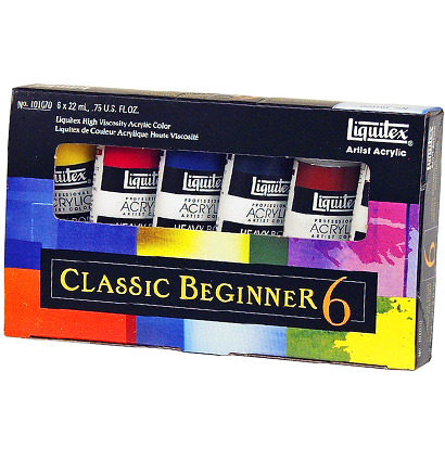 Набор акриловых красок Liquitex Acrylic Heavy Body Classic Beginner 6 цветов в тубах 22 мл