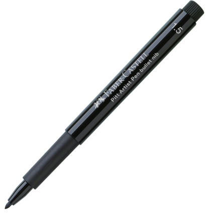 Маркер с пулевидным пером Faber-Castell Pitt Artist Pen черный