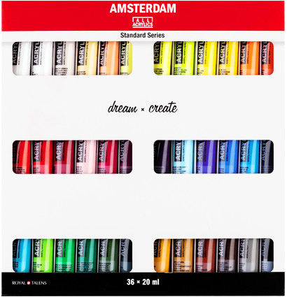 Набор акриловых красок Amsterdam Standard Series 36 цветов в тубах 20 мл