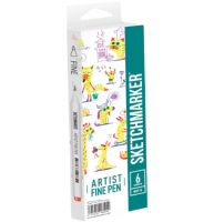 Набор 6 линеров капиллярных Sketchmarker Artist Pen "Базовый 5"