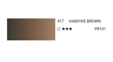 Краска акварельная SH WATER COLOR PRO туба 12мл №417 коричневый вандик