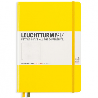 Записная книжка Leuchtturm «Medium» A5 в точку лимонная 251 стр.