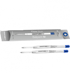 Набор стержней для шариковой ручки Leuchtturm «Drehgriffel Nr. 1» толщина линии М, цвет королевский синий, 2 шт