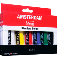 Набор акриловых красок Amsterdam Standard Series 6 цветов в тубах 20 мл