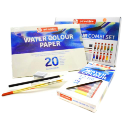 Набор акварельных красок Art Creation Watercolour Combi Set 12 цветов в тубах + альбом А4 + кисть