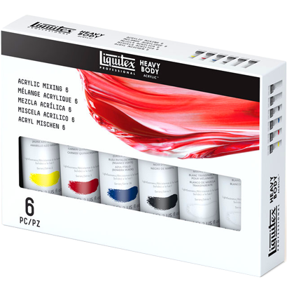 Набор акриловых красок Liquitex Acrylic Classic Heavy Body Mixing 6 цветов в тубах 59 мл