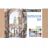Набор маркеров для скетчей Sketchmarker "Outdoor Set" 24 цвета, 6 линеров, альбом купить в магазине маркеров Скетчинг Про с доставкой по всему миру