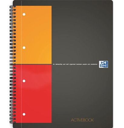 Бизнес-тетрадь Oxford International ActiveBook клетка c пластиковой ...