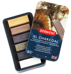 Набор угля художественного Derwent XL Charcoal 6 штук в пенале