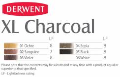 Набор угля художественного Derwent XL Charcoal 6 штук в пенале