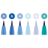 Набор брашпенов "Голубые" Faber-Castell Pitt Artist Pen Brush 6 цветов