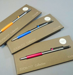 Мини механический карандаш Tombow ZOOM 717 (0.5 мм), серебряно-розовый
