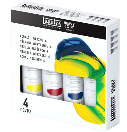 Набор акриловых красок Liquitex Acrylic Classic Heavy Body Mixing 4 цвета в тубах 59 мл