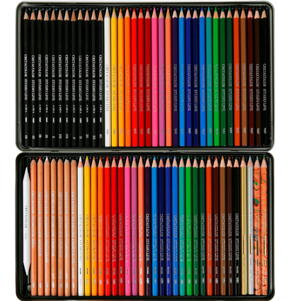Большой набор карандашей Cretacolor Artist Studio Line 71 шт цветные, акварельные, простые в пенале